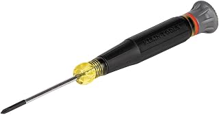 KLEIN TOOLS 6222 Mini Precision Screwdriver, #00 Phillips, Features Cushion-Grip Handle, Rotating Cap and Color Coded Ring, 2-Inch Shank
