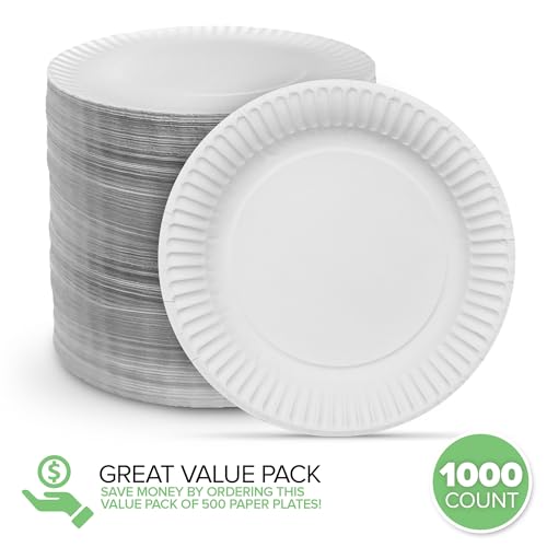 Stock Your Home 1000 / 1000 Count / White Plates