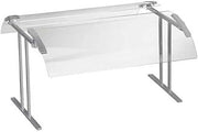 Cal Mil Silver Double Face Table Mount Buffet Guard, 73.25 x 27.25 x 21.5 inch - 1 Each.