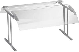 Cal Mil Silver Double Face Table Mount Buffet Guard, 73.25 x 27.25 x 21.5 inch - 1 Each.