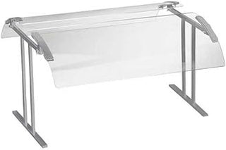 Cal Mil Silver Double Face Table Mount Buffet Guard, 73.25 x 27.25 x 21.5 inch - 1 Each.