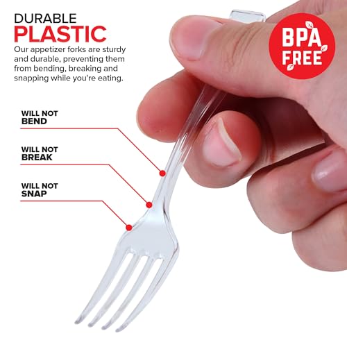Stock Your Home Mini Fork / Clear / 100 Count Dessert Forks