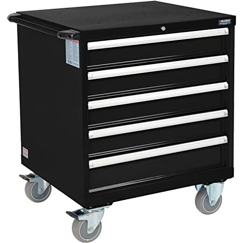 Mobile Modular Drawer Cabinet by Global Industrial – Alloy Steel, Black, Model 298447BK