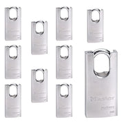 Master Lock 10 Pack / Chrome / 1 Keyed Padlocks