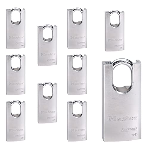 Master Lock 10 Pack / Chrome / 1 Keyed Padlocks