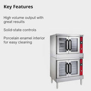 VULCAN Double Deck | LP Gas / Silver / 14.8 cubic_feet Commercial Ovens