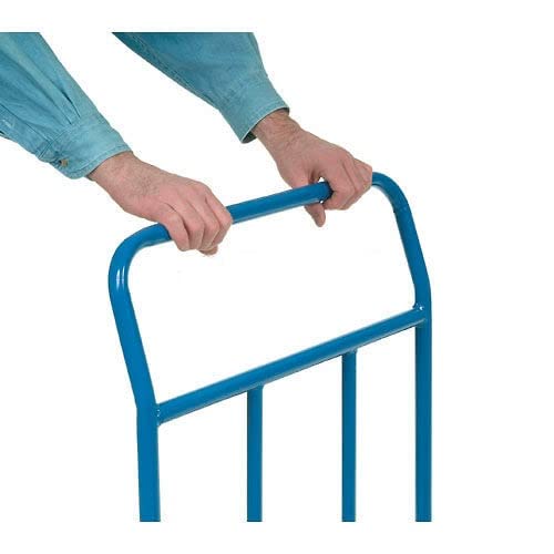 Wood Deck Platform Truck w/Removable Handles by Global Industrial – 25"L x 23.5"W x 9.45"H, Plywood Deck with Steel Frame, Blue, Model 241683