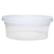 Pactiv Delitainer Polypropylene Premium Round Food Container Clear by Newspring – 8 oz, 8.0 ounces, Polypropylene, Clear, Pack of 4
