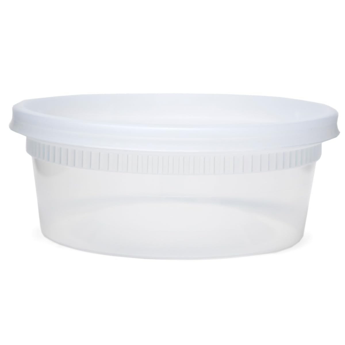 Pactiv Delitainer Polypropylene Premium Round Food Container Clear by Newspring – 8 oz, 8.0 ounces, Polypropylene, Clear, Pack of 4