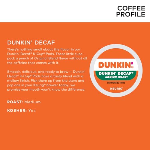 Dunkin' Decaf Medium Roast / 1 Ounce (Pack of 22) / coffee Single-Serve Capsules & Pods