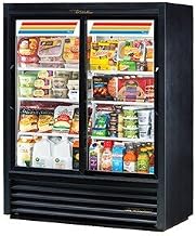 TRUE GDM-41SL-60-HC-LD Two Section Convenience Store Cooler, 60" H Refrigerator Merchandiser with Sliding Doors