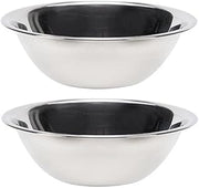 Vollrath (47935) Economy Mixing Bowls, Set of 2 (5-Quart, Stainless Steel)