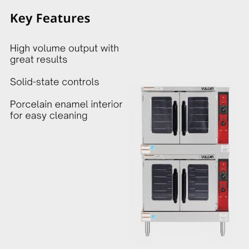 VULCAN Double Deck | LP Gas / Silver / 14.8 cubic_feet Commercial Ovens