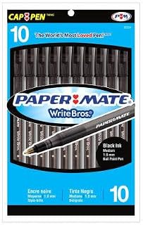 Paper Mate Ballpoint Pen, Medium Point, 10/PK, Black, Sold as 1 pack