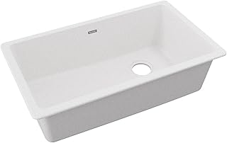 Elkay Quartz Classic ELGU13322WH0 White Single Bowl Undermount Sink