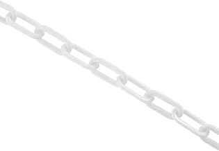 Global Industrial Plastic Chain Barrier, 1-1/2"x50'L, White