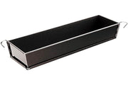 Non Stick Hinged Rectangular Loaf Pan/Loaf Tin/Cake Tin Loose Base 300 x 80mm 80mm Deep by PADERNO – Dimensioni 30x8 cm, Tin, Black, Model 47736-30