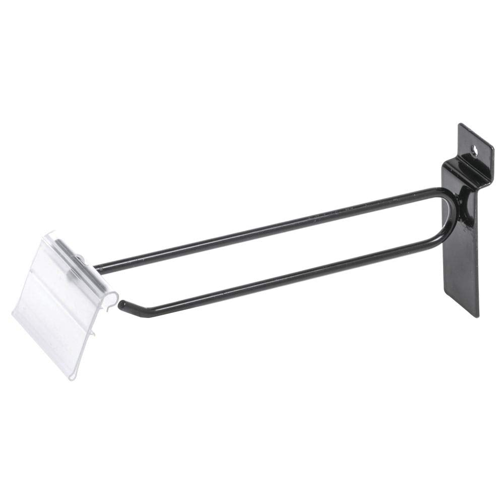 6" Slatwall Scan Hook by Retail Resource – Metal, Black, Pack of 100, Model 1807