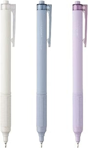 Tombow FCF-312X Oil-Based Ballpoint Pen, Monograph Light, 0.5mm, Black Ink, Smoky Color Base, Assorted 3 Pack