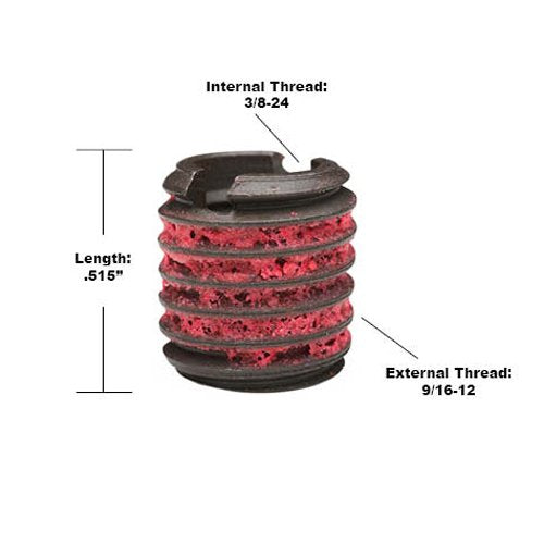Thread Insert by E-Z LOK – 31/64", Alloy Steel, Red, Pack of 10, Model 329-624