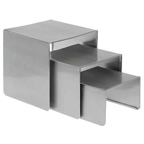 Smooth Stainless Steel Step Riser Set by HUBERT – Stainless Steel, Silver, Model 3198