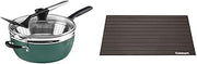 Cuisinart Preferred Pan 4‑Piece Stainless Steel Cookware Set, Sensible Sage Green + Rapid Thaw Defrosting Tray Bundle