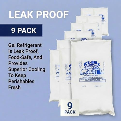 BOX USA 9-Pack Large 10x6 / White / Classic Cold Packs