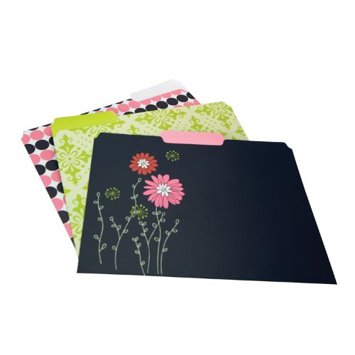 Renew, Reuse Recycle Decorative File Folders - 6 CT by Wilson Jones – Multi Colored, Model 31505