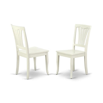 Linen-Upholstered Dining Chair with Wood Legs by Furnifact – Wood, White, Pack of 2