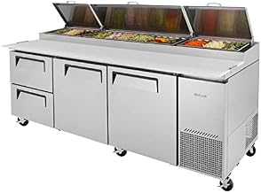 Turbo Air 2-Door 2-Drawer Sandwich Salad Prep Table 31-CU.ft. TPR-93SD-D2-N