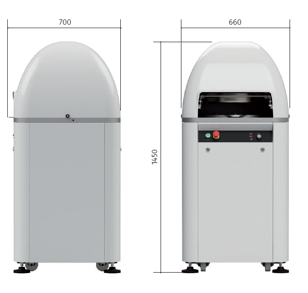 Automatic Bun Rounding Divider by Omcan – stainless steel, food-grade plastic PE500, White, Model 48581