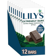 Lily's Extremely Dark Extra Dark Chocolate / 2.8 Ounce (Pack of 12) / Dark Brown Candy & Chocolate Bars