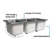 BK Resource W/out Faucet / 10 x 14 x 10 inches / Silver Single Bowl