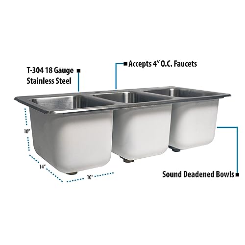 BK Resource W/out Faucet / 10 x 14 x 10 inches / Silver Single Bowl