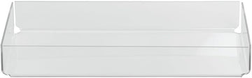 Cal-Mil Rectangular Clear Plastic Tray Replacement - 5 1/4"L x 11"W x 2"H