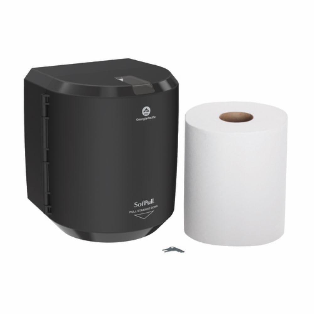 SOFPULL® CENTERPULL Regular Paper Towel Dispenser Starter KIT BY GP PRO () by Georgia-Pacific – Regular, Plastic, Black, Pack of 2, Model 58206B
