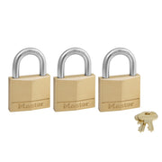 Master Lock 1 / Keyed-Alike / 3 Pack Keyed Padlocks