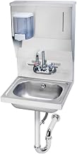 Hand Sink by Krowne – 15"L x 16"W x 24"H, Stainless Steel, Model HS-7