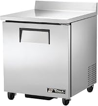 True TWT-27-HC S/S Solid Door 2-Shelf 6.5 CF Worktop Refrigerator