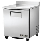 S/S Solid Door 2-Shelf 6.5 CF Worktop Refrigerator by TRUE – 27-5/8" x 30-1/8" x 33-3/8", 6.5 cubic_feet, Stainless Steel, Silver, Model TWT-27-HC
