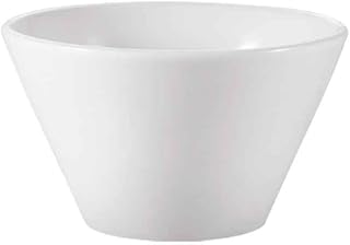 CAC China RCN-V46 Clinton 7-Ounce Super White Porcelain V Shaped Bowl, 4-Inch by 4-Inch by 2-1/4-Inch, 36-Pack