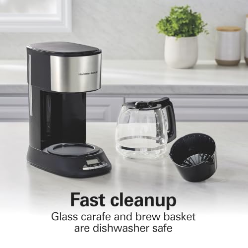 Hamilton Beach With 3 Brew Strengths / 12 Cups / Matte Black Coffee Machines