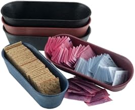 H.S. Inc HS1010-RB Cracker and Condiment Basket, 8-1/2" x 3" x 2", Polyethylene, Raspberry Color, Microwaveable and Dishwasher Safe, Commercial Food Basket for Bars and Restaurants, Pack of 24