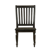 Rubberwood Solid Wood Side Chair with Slat Back by Starlight Canyon Home – Solid + Manufactured Wood, Black