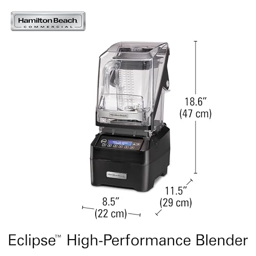 Hamilton Beach Commercial 64 Ounce / 2 Liter / HBH755R / Black/Clear Countertop Blenders