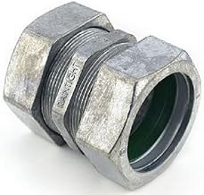Bridgeport 265-RT Compression Coupling, 2 in, for Use with EMT Conduit, Die Cast Zinc, Ball Burnished/Mirror Smooth