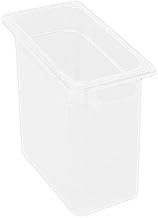 Cambro Camwear 1/3-Size 8" Deep Plastic Food Pan, White - Case = 6