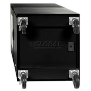 Mobile Security Computer Cabinet by Global Industrial – 24.5"W x 22.5"D x 60.38"H, Alloy Steel, Black, Model 706669BK