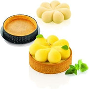 Blossom 70mm Tart Ring & Mold Set by Silikomart