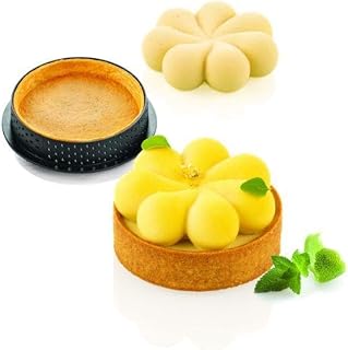 Blossom 70mm Tart Ring & Mold Set by Silikomart
